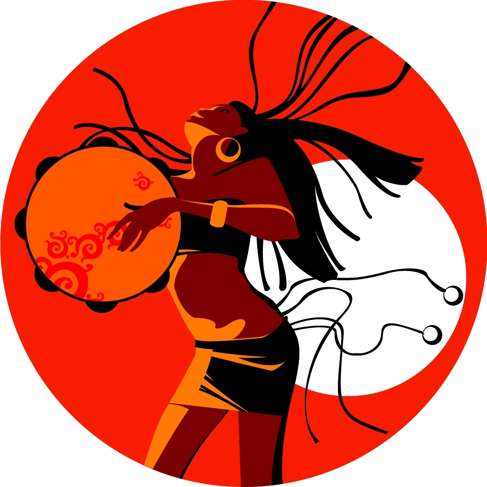 The ethnic girl dances